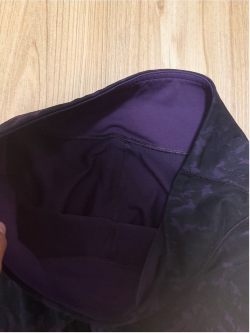 lululemon athletica Black Leggings with Subtle Purple Print - Picture 8 of 8